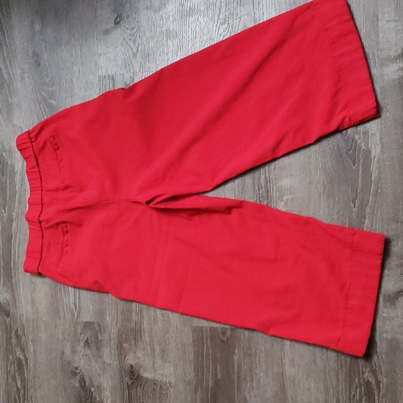 Scoop Cherry Red High Waisted Wider Leg Cropped Trousers Sz 14 - Picture 5 of 13